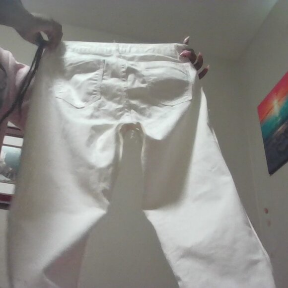 white zipper leg pants from 38 size 6 - Picture 3 of 3